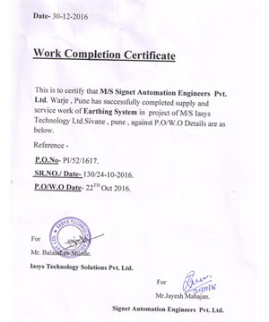 Lasys Tech Pune Work Completion Report